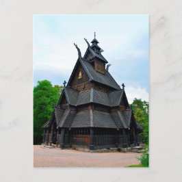 Norsk medeltida stavkyrka, Oslo, Norge Vykort