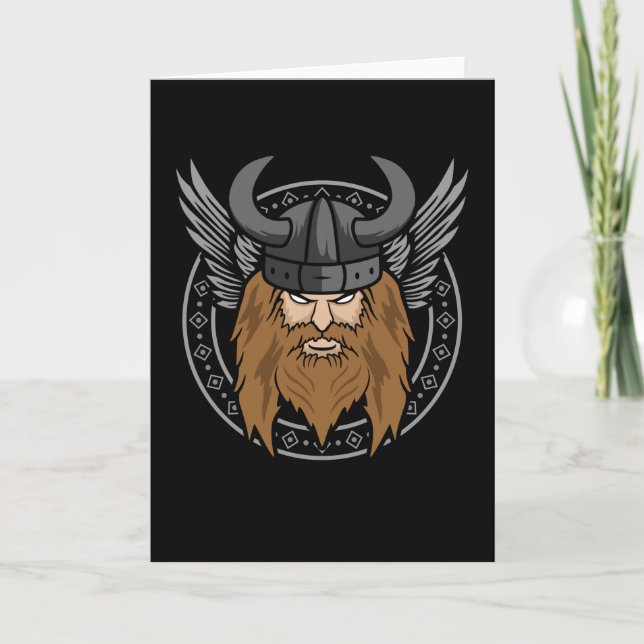 Norsk mytologi valhalla Viking Nordic Odin Gud Kort (Framsida)