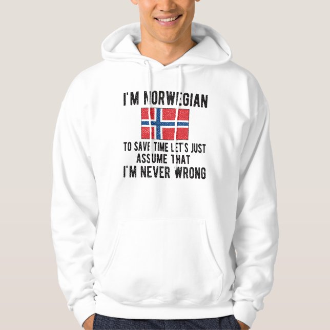 Norsk Norge för arv Hoodie (Framsida)