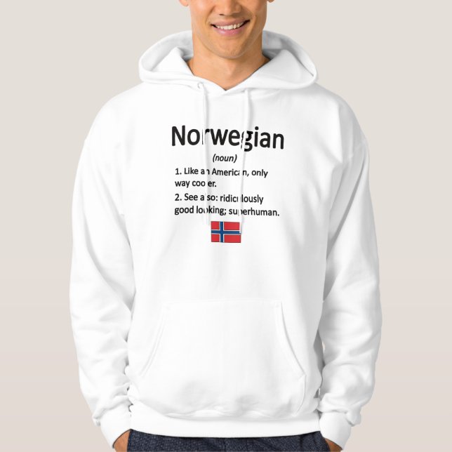 Norsk Norge för rötter Flagga Norskt kulturarv Hoodie (Framsida)