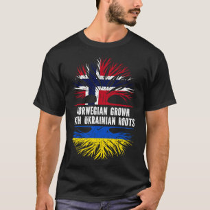 Norsk odling med ukrainska rötter Flagga T Shirt