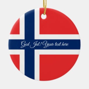 Norsk prydnad för flaggagudJul julgran Julgransprydnad Keramik