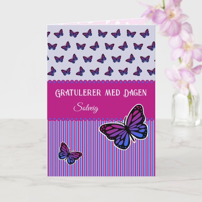 Norsk Rosa och lilac butterfly namn Kort (Orkide)