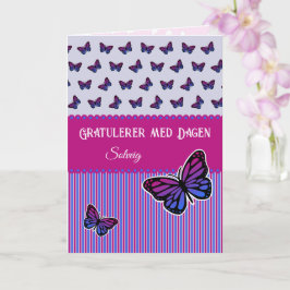 Norsk Rosa och lilac butterfly namn Kort