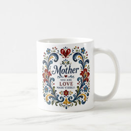 Norsk Rosemålad Mamma Mugg – Elegant Blommig F