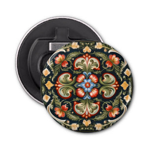 Norsk Rosemaling Decorative Flasköppnare