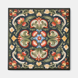 Norsk Rosemaling Decorative Magnet