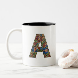 Norsk Rosemaling Norge Initial A Mugg