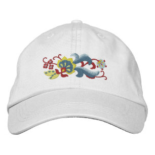 Norsk Rosemaling Rulla Broderad Keps