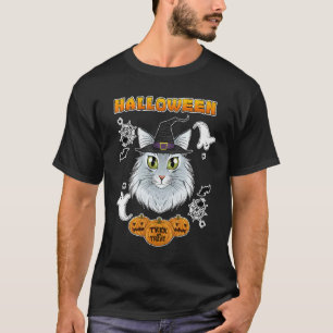 Norsk Skogkatt  I Glad Halloween T Shirt