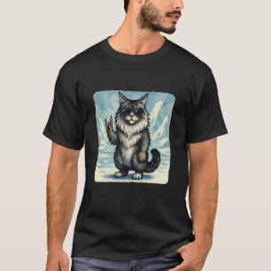 Norsk Skogkatt Solglasögon Rockmusik Roligt R T Shirt