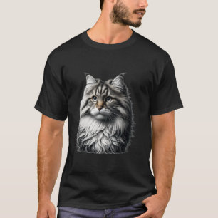 Norsk Skogkatt T-Shirt Design Älskare Unik