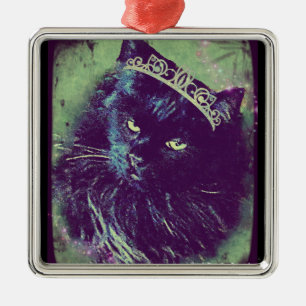 Norsk skogkattprydnad julgransprydnad metall
