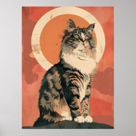 Norsk skogskarta - modern konst poster
