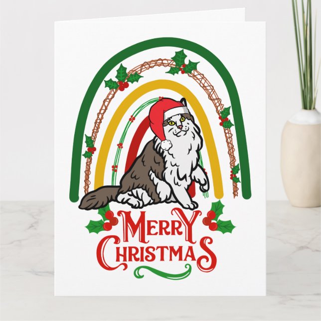 Norsk skogskassa God jul Kort (Framsida)