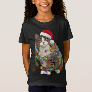 Norsk skogskassa - jul Ljus Julafton Cat Lov T Shirt