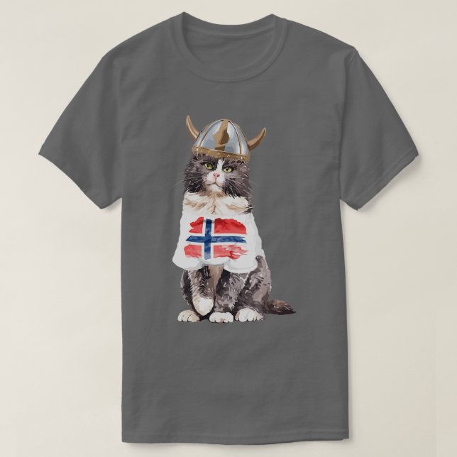 Norsk skogskat Viking T Shirt (Design framsida)