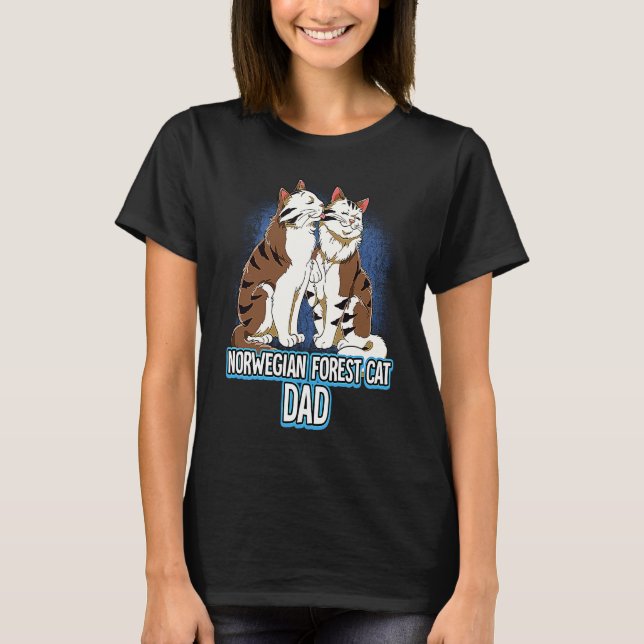 Norsk Skogskatt Pappa T Shirt (Framsida)