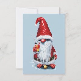 Norsk Tomte Holding En Tranbärsjuicedryck Cocktail Inbjudningar