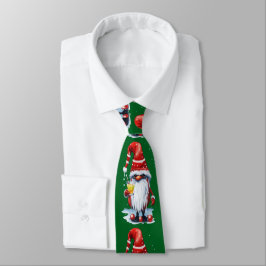 Norsk Tomte Som Håller En Glögg Slips