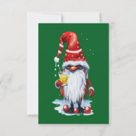 Norsk Tomte som Håller en Glöggdryck Inbjudningar