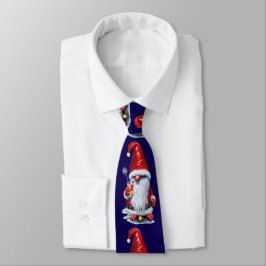 Norsk Tomte som håller en tranbärsjuicecocktail Slips