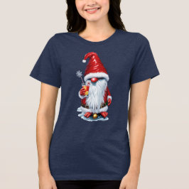 Norsk Tomte som håller en tranbärsjuicedryck T Shirt