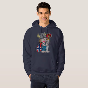 Norsk trollnorgeflagga sweatshirt med luva