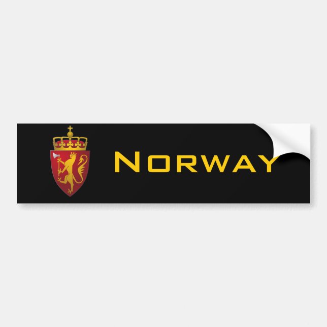 Norsk vapensköld bildekal (Framsidan)