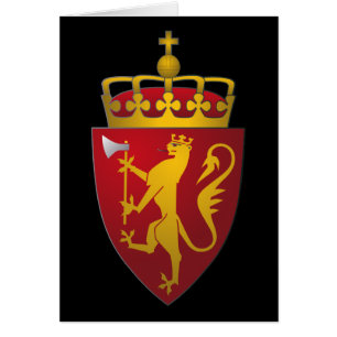 Norsk vapensköld hälsningskort