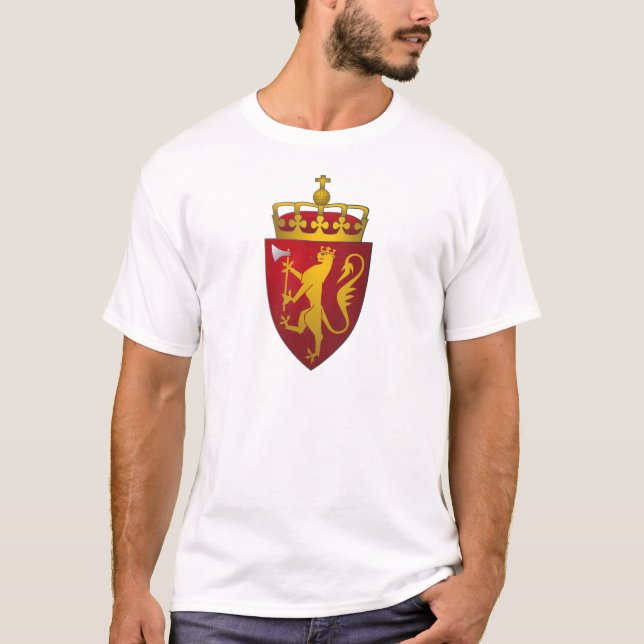 Norsk vapensköldskandinavheraldik t-shirt (Framsida)