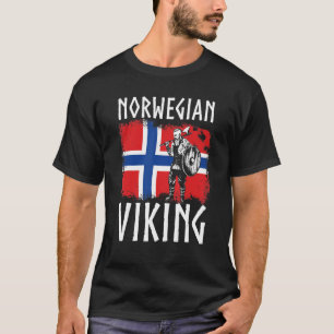 Norsk Viking Norge Viking Warrior med Ax T Shirt