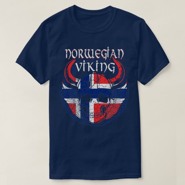 Norsk Viking Skull T Shirt (Design framsida)