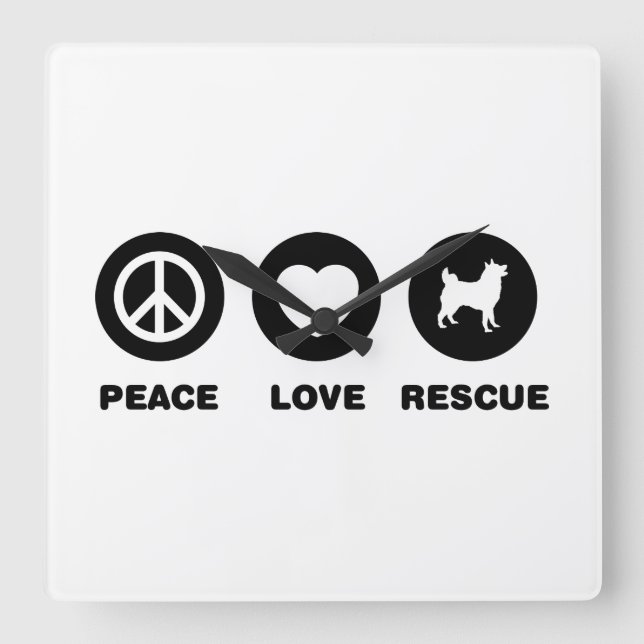 Norska Elkhound Fyrkantig Klocka (Framsida)