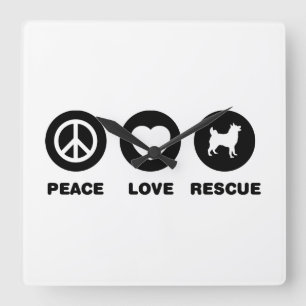 Norska Elkhound Fyrkantig Klocka