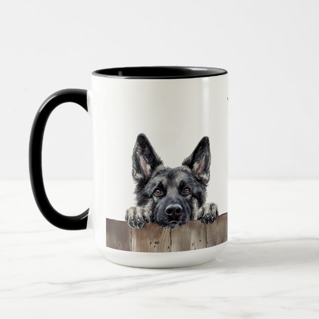 Norska Elkhound Hund Mugg (Vänster)