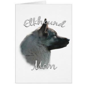 Norska Elkhound Mamma 2 Hälsningskort