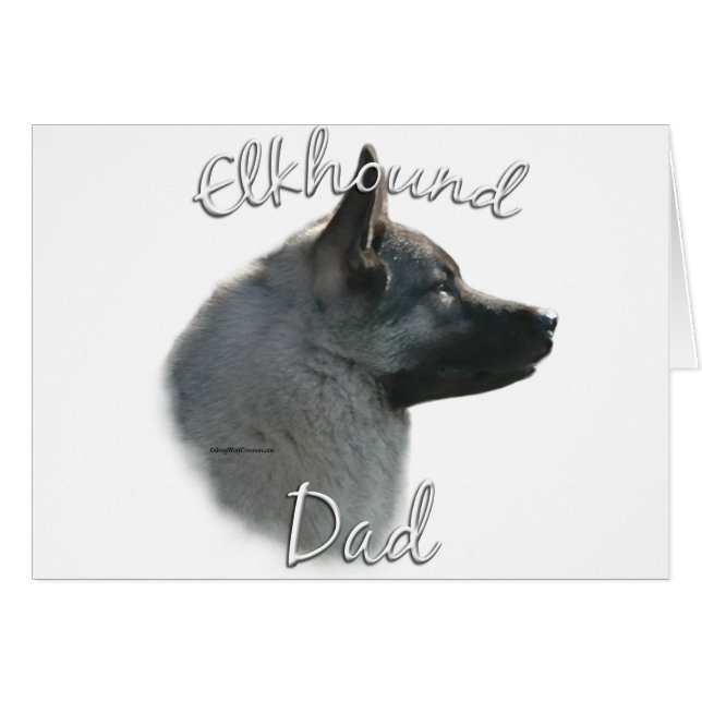 Norska Elkhound Pappa 2 Hälsningskort (Framsidan Horizontal)