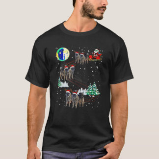 Norska Elkhound Reindeer jul Hund Riding S T Shirt
