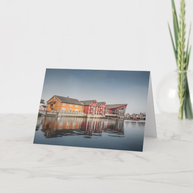 Norska färglösa hus kort (Framsida)