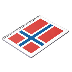 Norska Flagga Anteckningsbok Med Spiral
