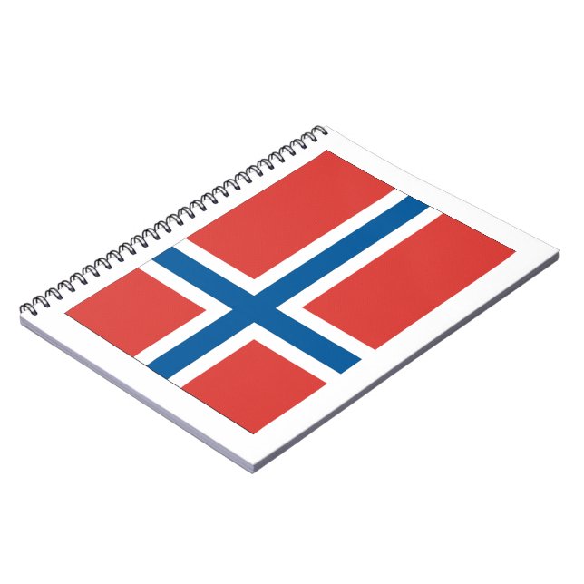 Norska Flagga Anteckningsbok Med Spiral (Vänstra Sidan)