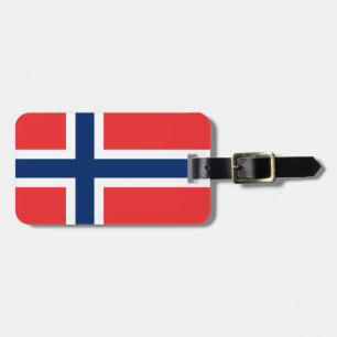 Norska flagga bagagemärkning för påsar och resväsk bagagebricka