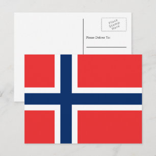 Norska Flagga, Flagga av Norge Vykort