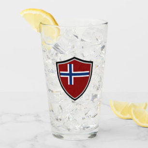 Norska flagga glaskopp