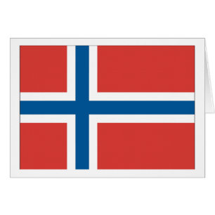 Norska Flagga Hälsningskort