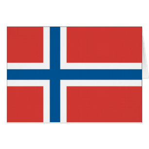 Norska Flagga Hälsningskort