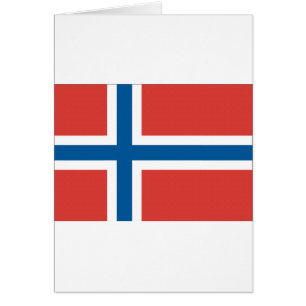 Norska Flagga Hälsningskort