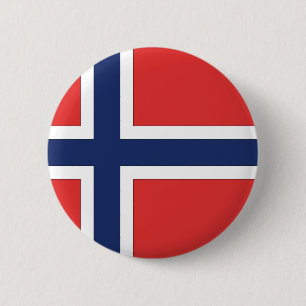 Norska Flagga Knapp