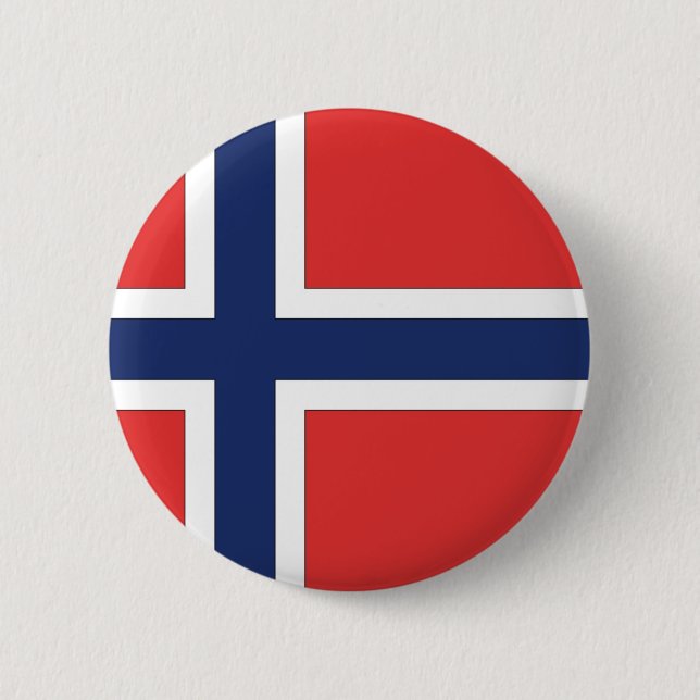 Norska Flagga Knapp (Framsida)